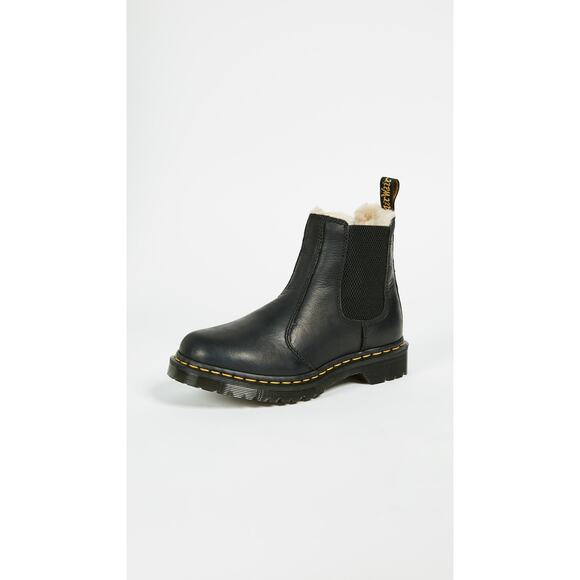 Dr Martens Leonore Sherpa Chelsea Boots - 9 Black - Picture 1 of 5
